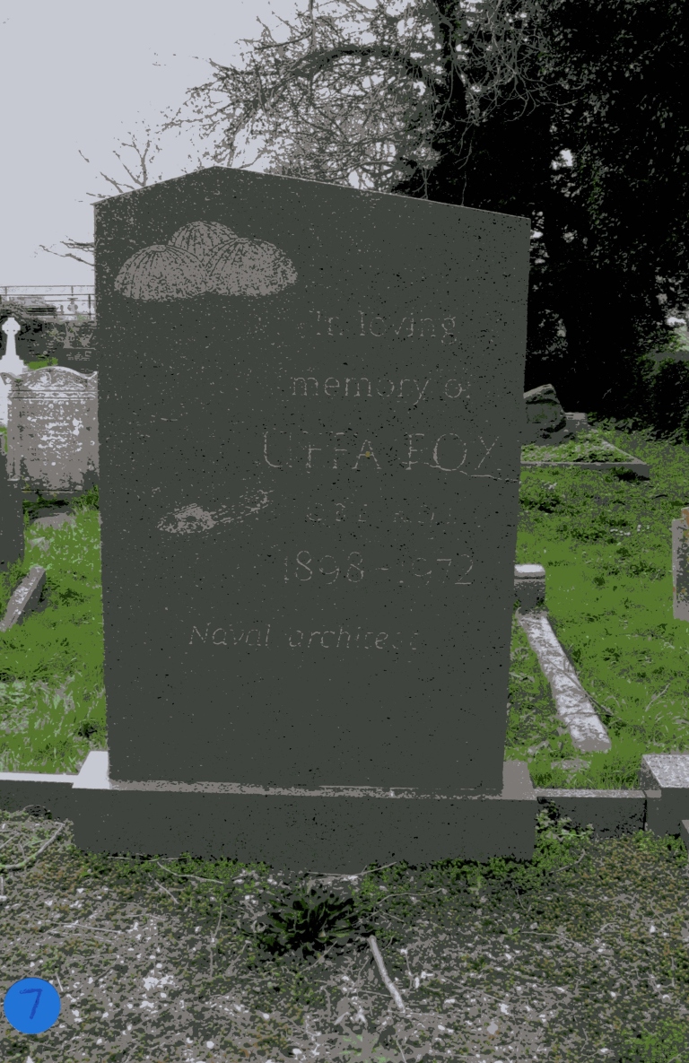 Grave of Uffa Fox at St Mildred's Church, Whippingham